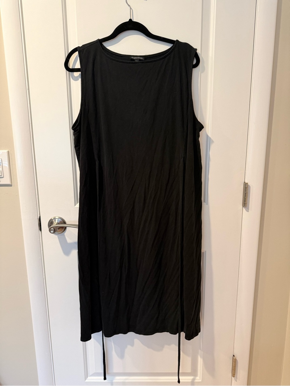Eileen Fisher Sleeveless Black Midi Dress